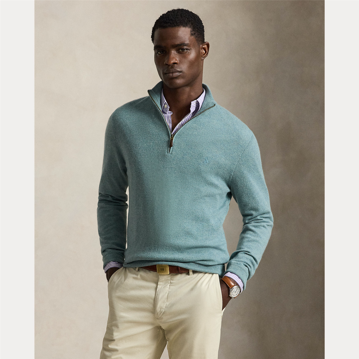 Wool Quarter-Zip Pullover