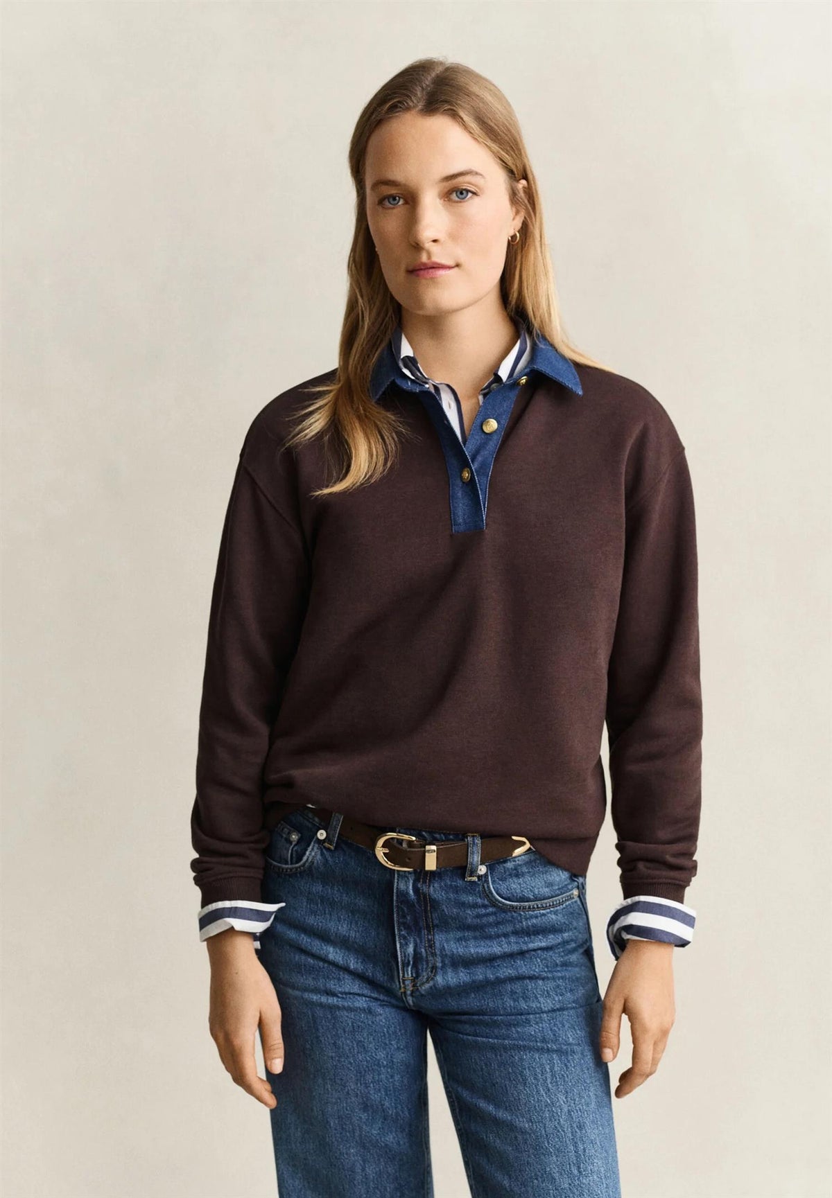 Heavy Denim Collar Rugger