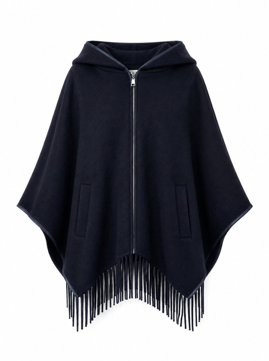 Poncho med frynser