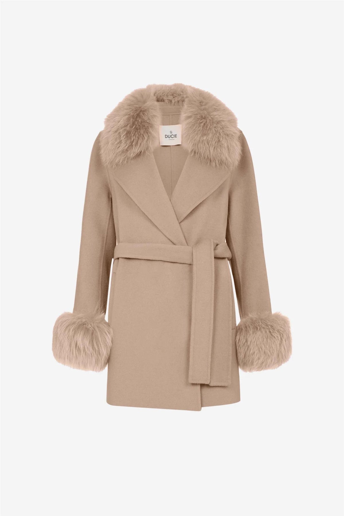 MARTA SHORT FAUX BEIGE