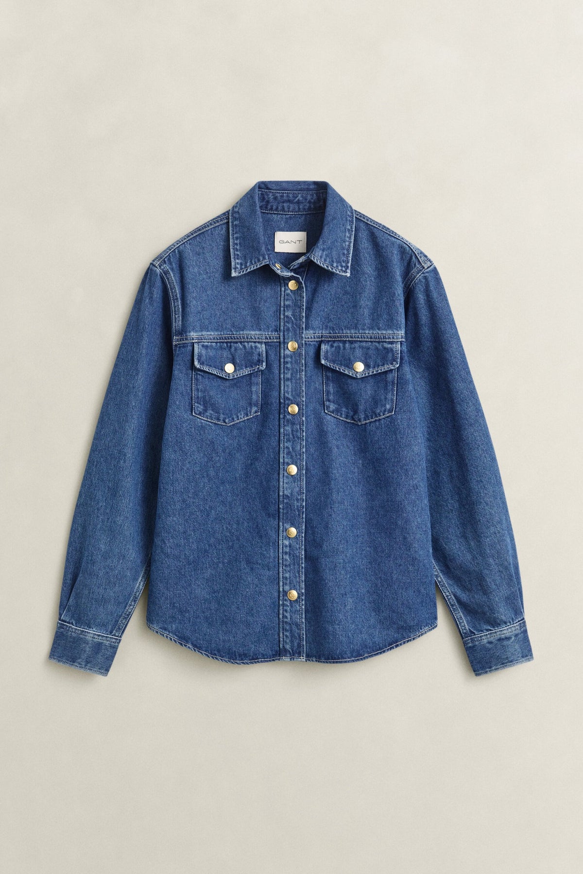 Gold Button Denim Shirt