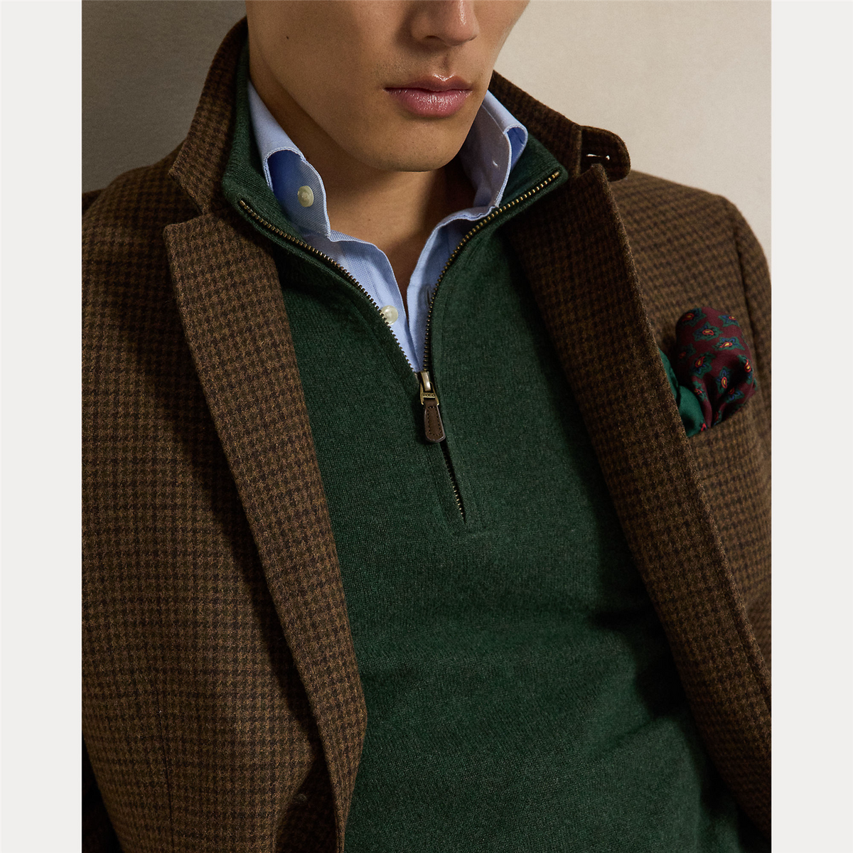 Wool Quarter-Zip Pullover