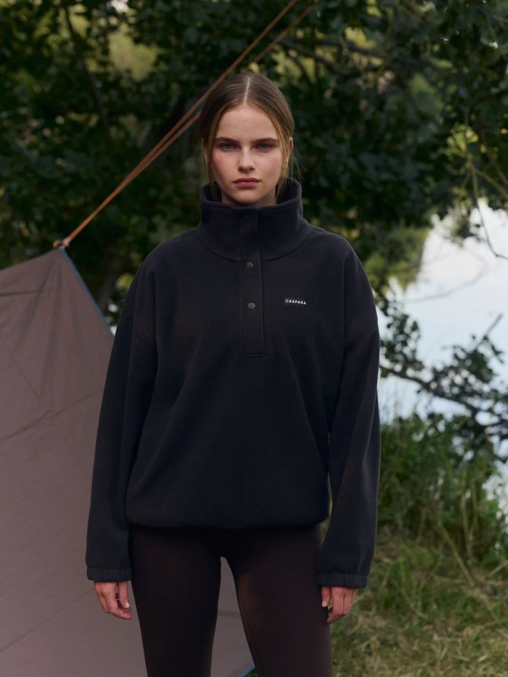 W POLAR FLEECE HALF-SNAP PULLOVER