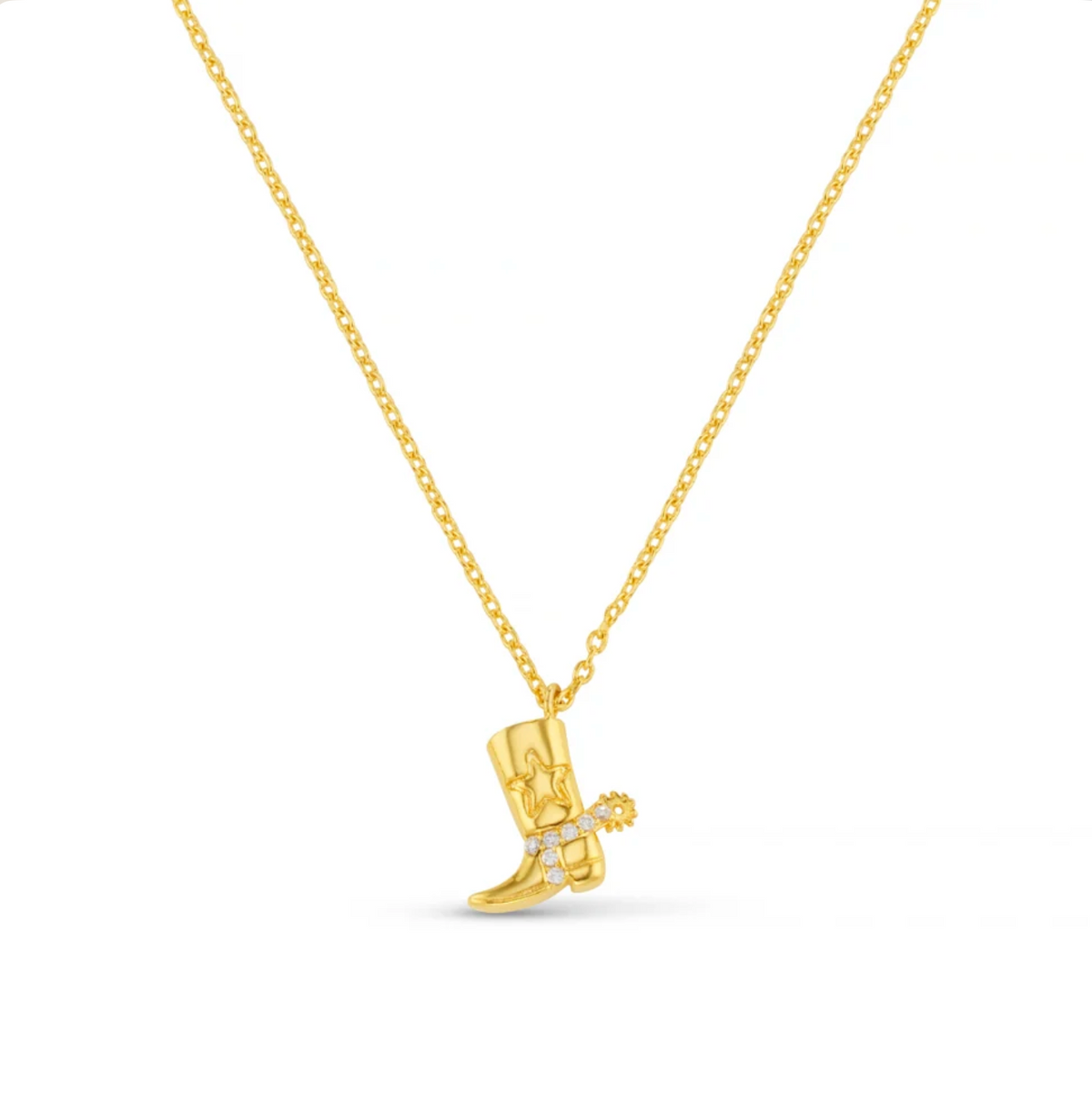 Cowboy Boot Charm Necklace