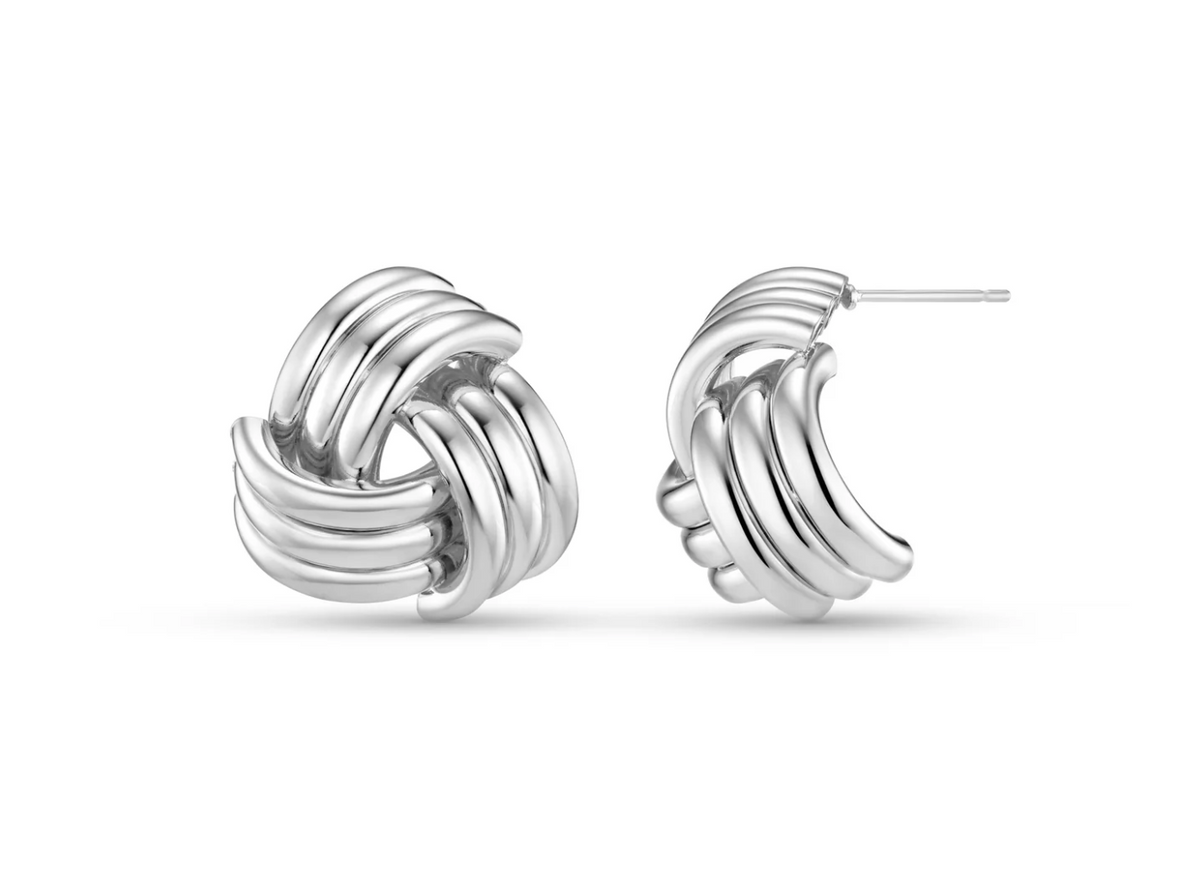 Interlock Statement Stud Earring
