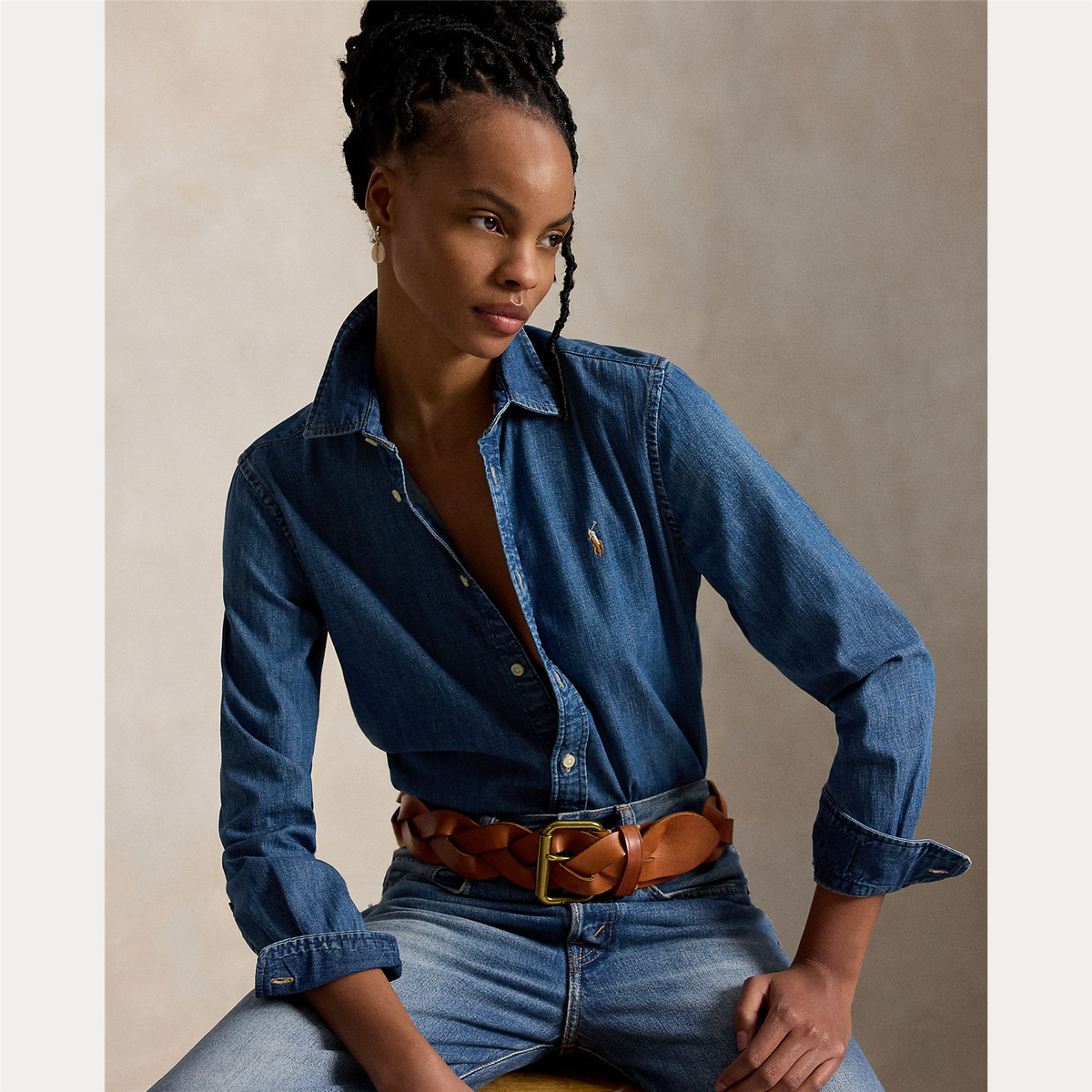 Slim Fit Denim Shirt