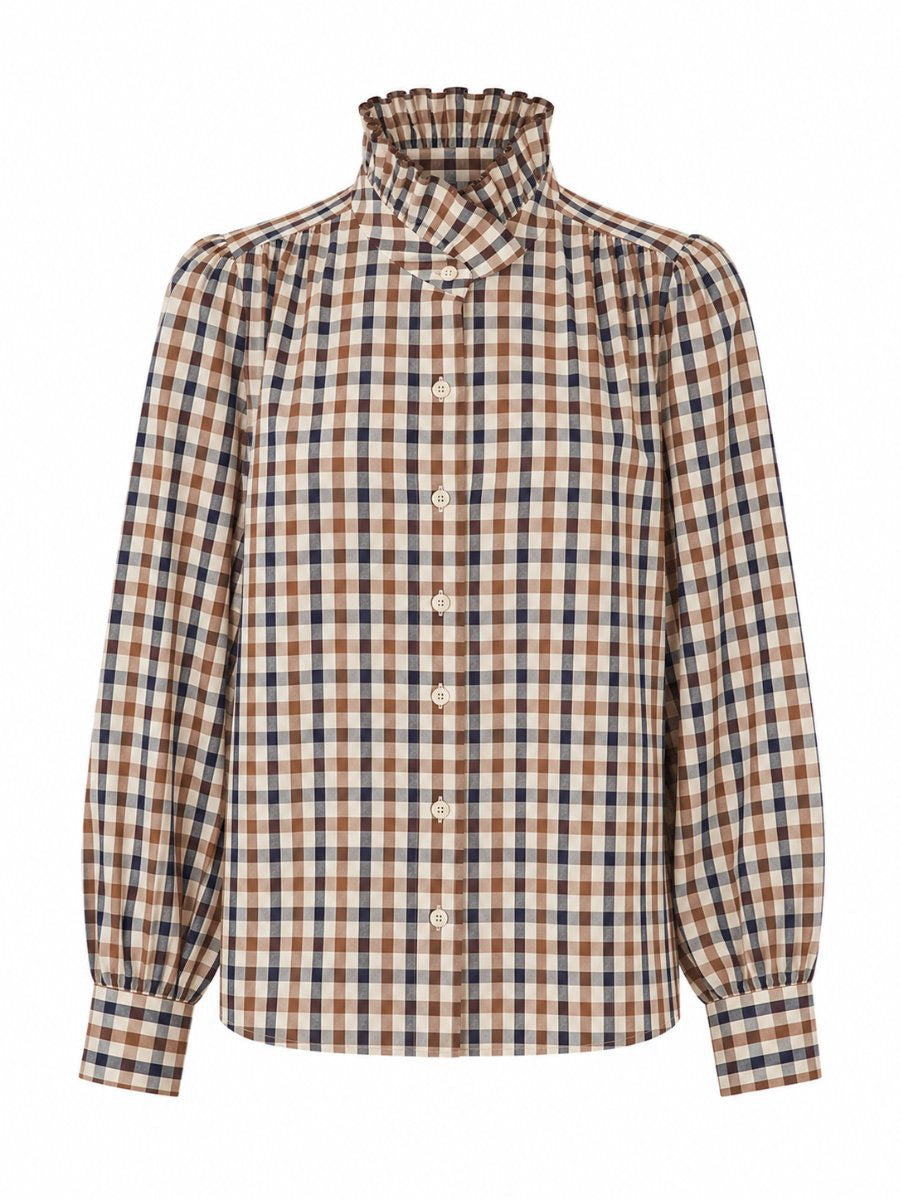 Brown & Blue Checked Shirt