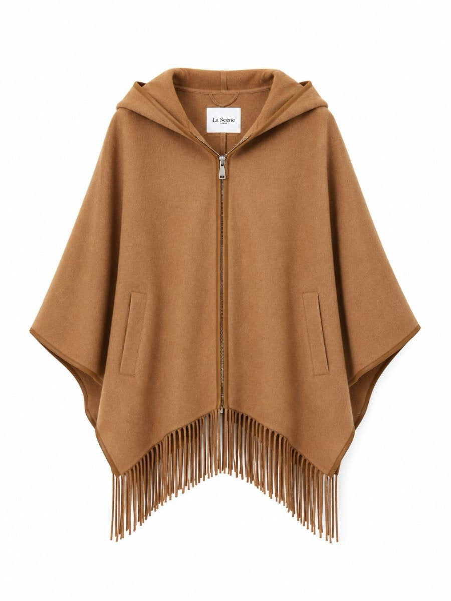 Poncho med frynser