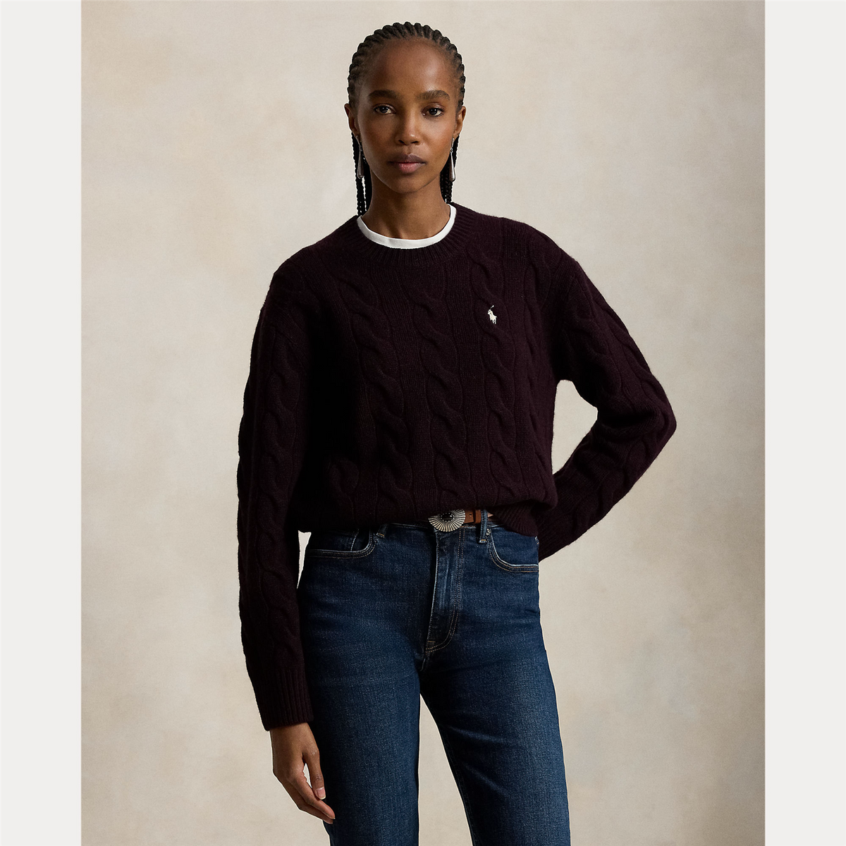 Cable Wool Crewneck
