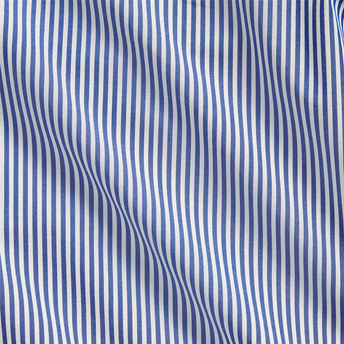 Cusom Fit Striped Poplin Stretch