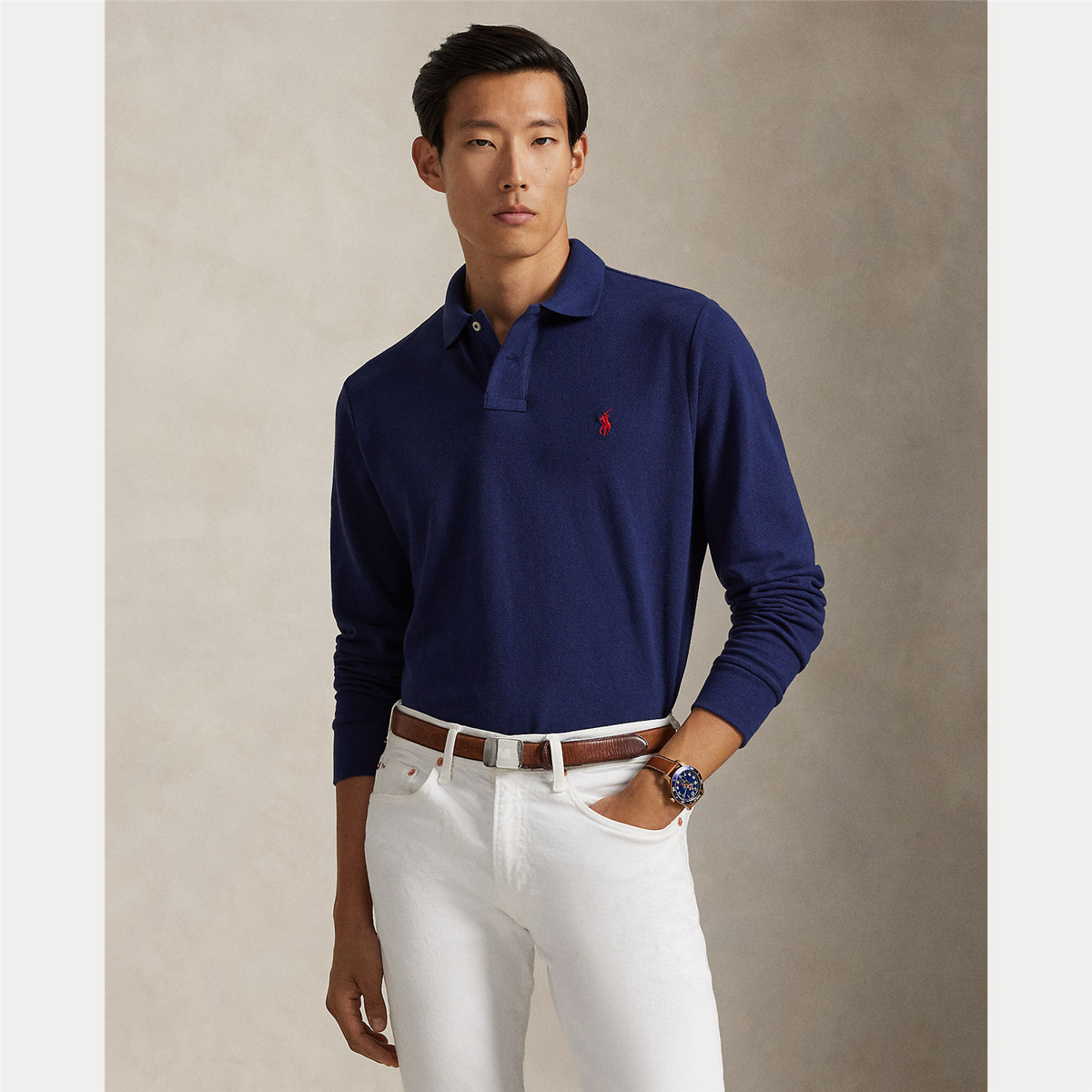 Custom Slim Fit Mesh Polo Shirt