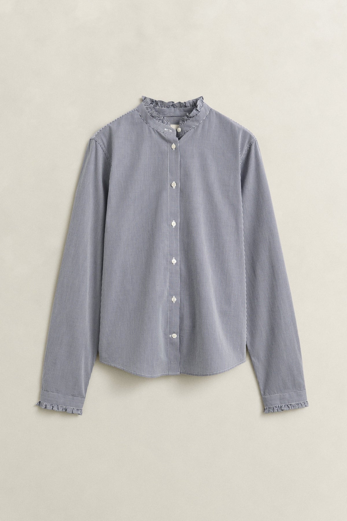 Reg Classic Polplin Frill Blouse