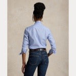 Slim Fit Cotton Tie Neck