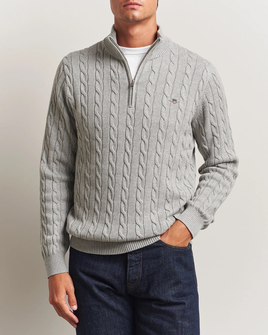 Cable Knit Half zip sweather