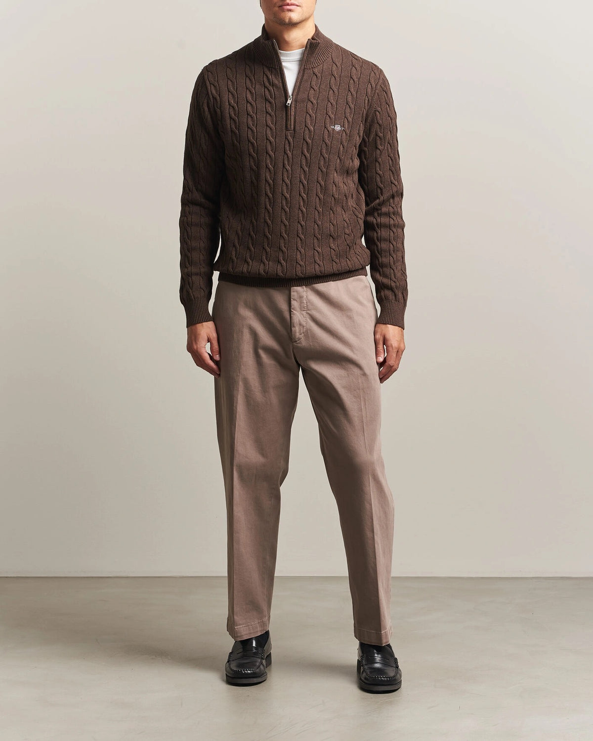 Cable Knit Half zip sweather