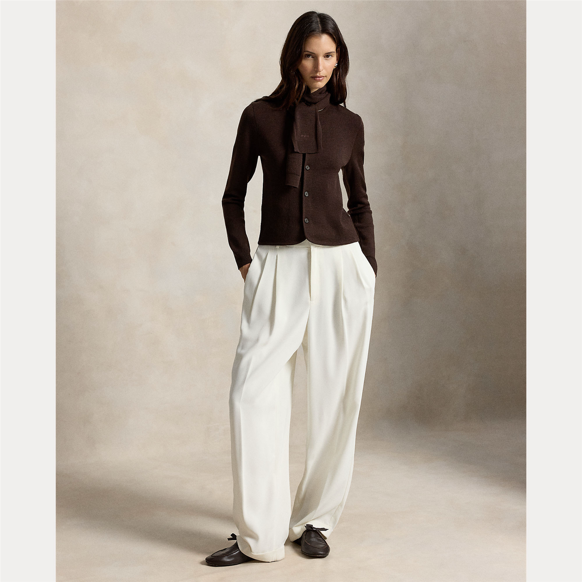 The Scarf Wool Cardigan