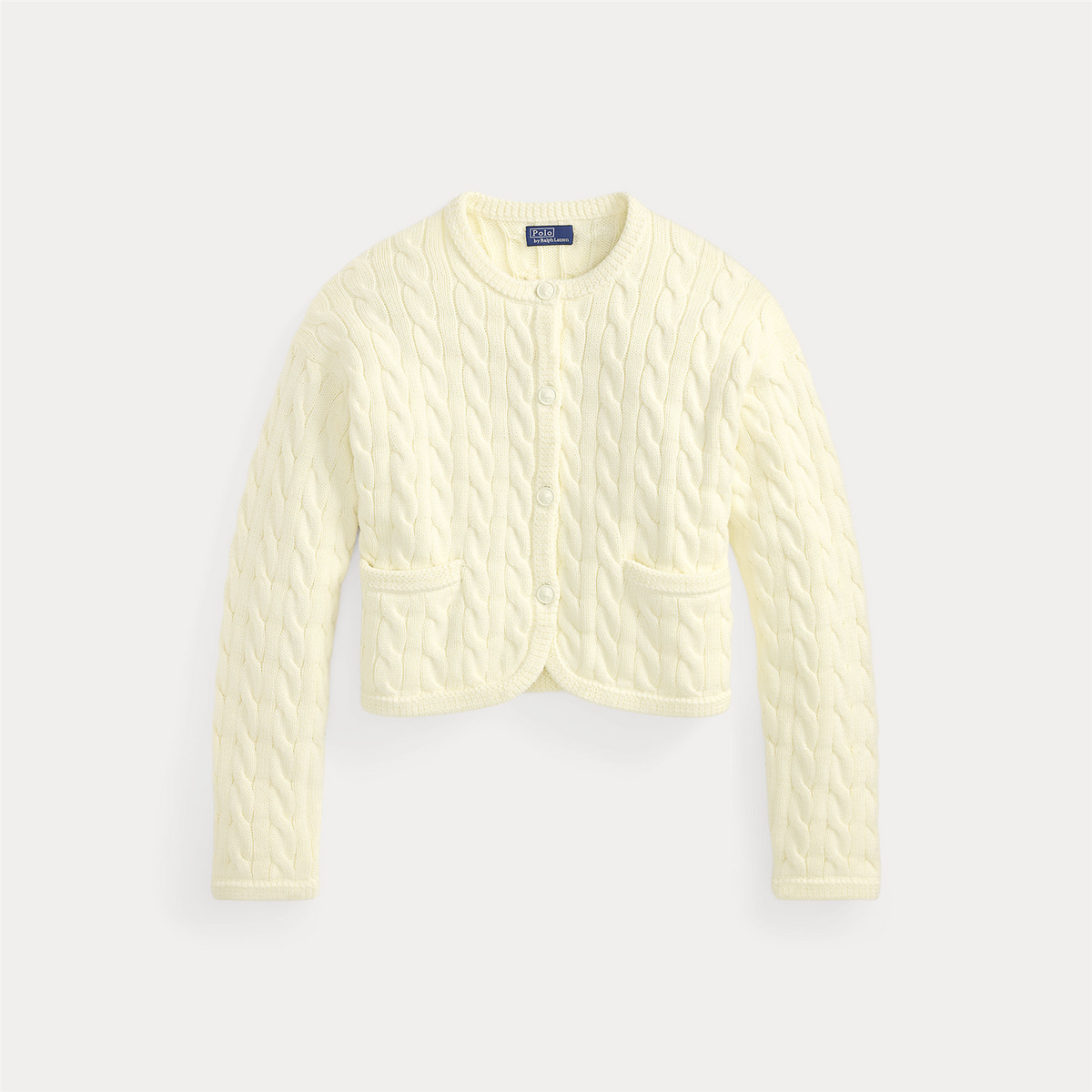 Cable-Knit Cotton Blend  Cardigan