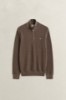Waffle Knit Half-Zip Sweater