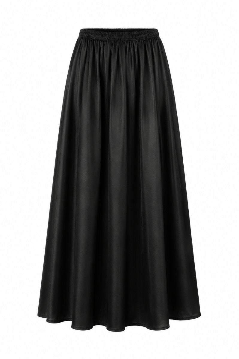 LONG SILK SKIRT
