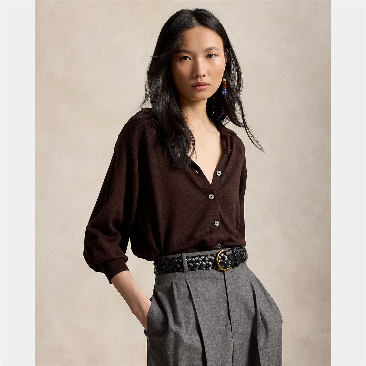 Collar Merino Cardigan