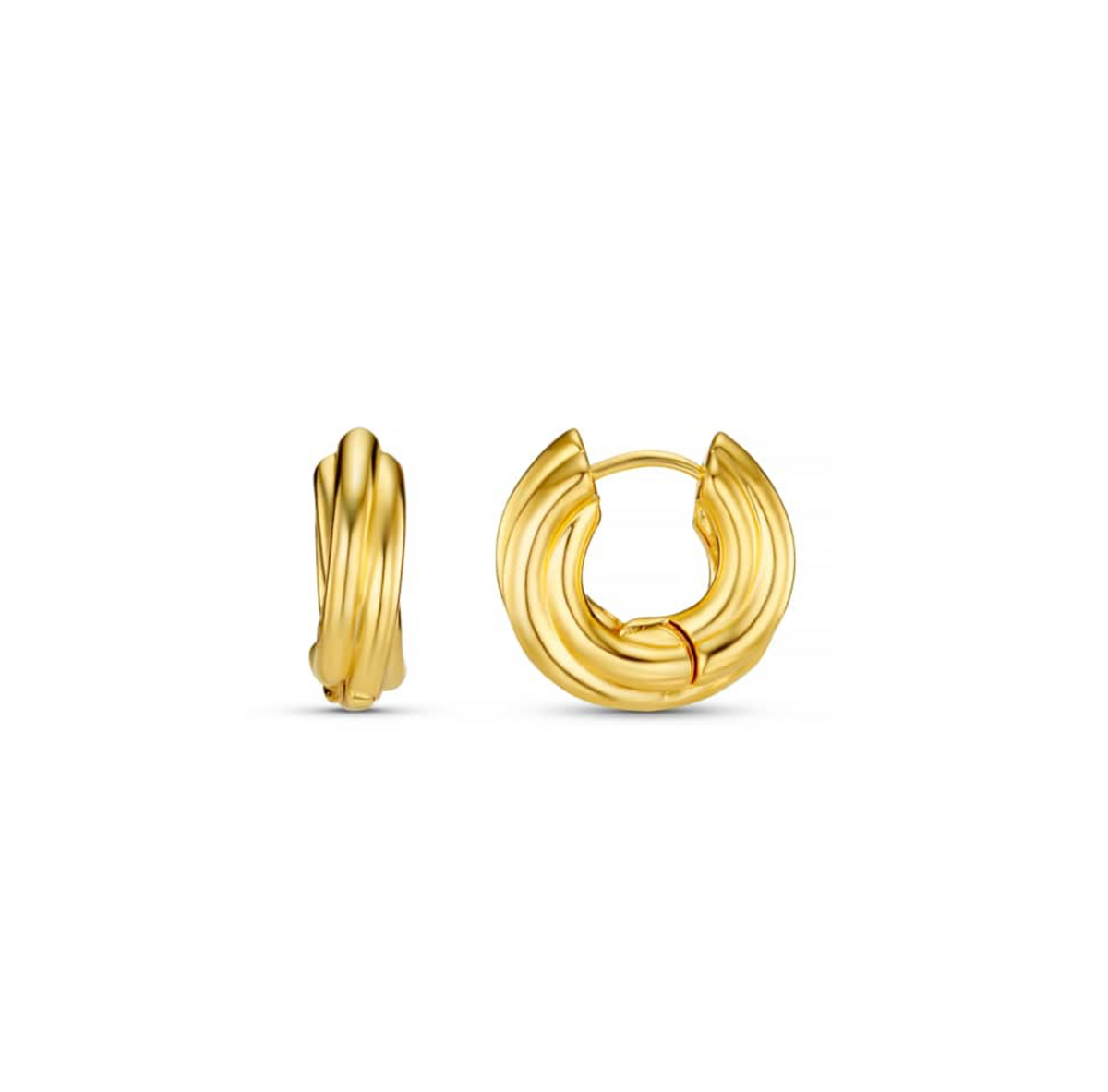 Chubby Interwined hoop Earrings
