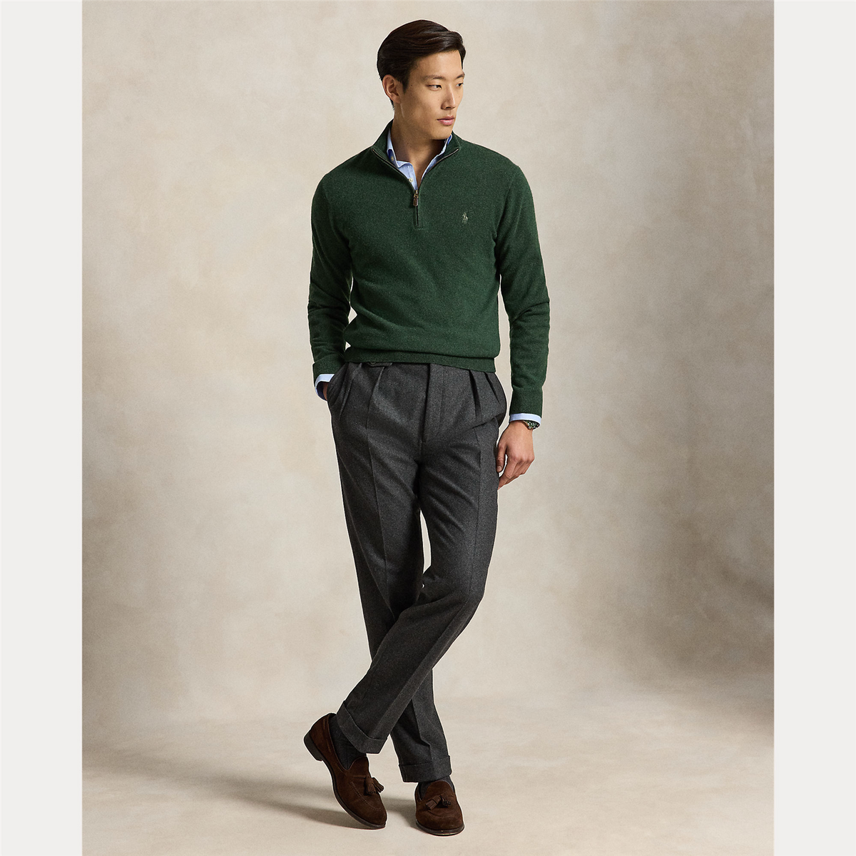 Wool Quarter-Zip Pullover
