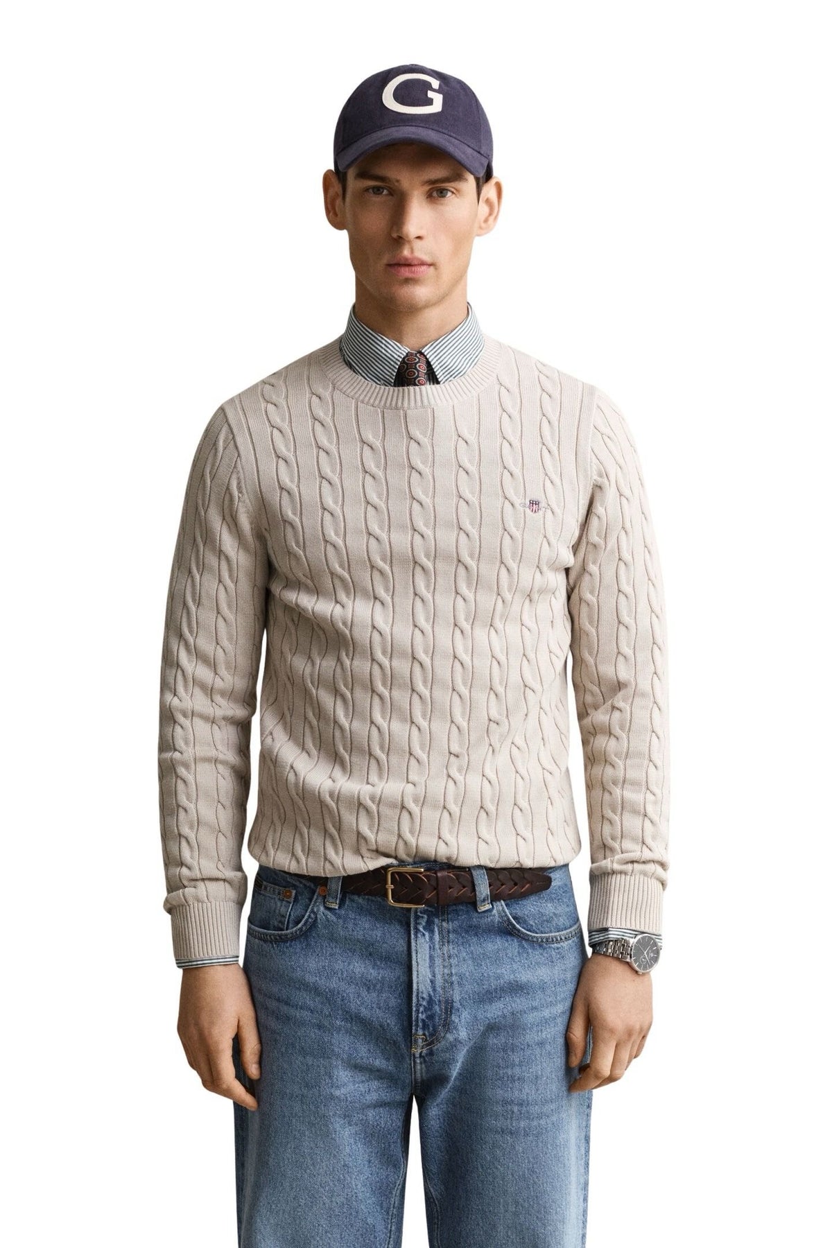 Cotton Cable C-neck