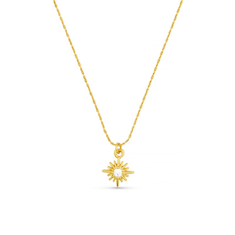 Crystal Starburst Charm Necklace