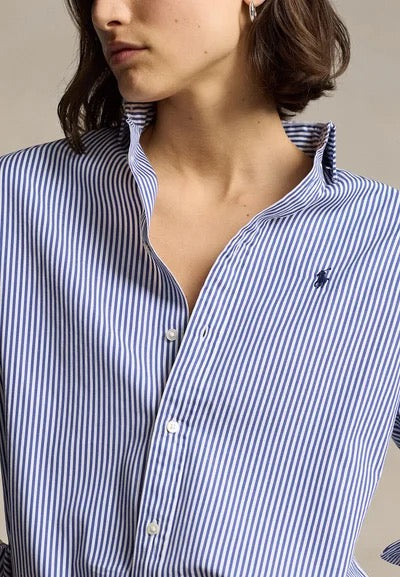 Relaxed Fit Striped Cotton Shirt