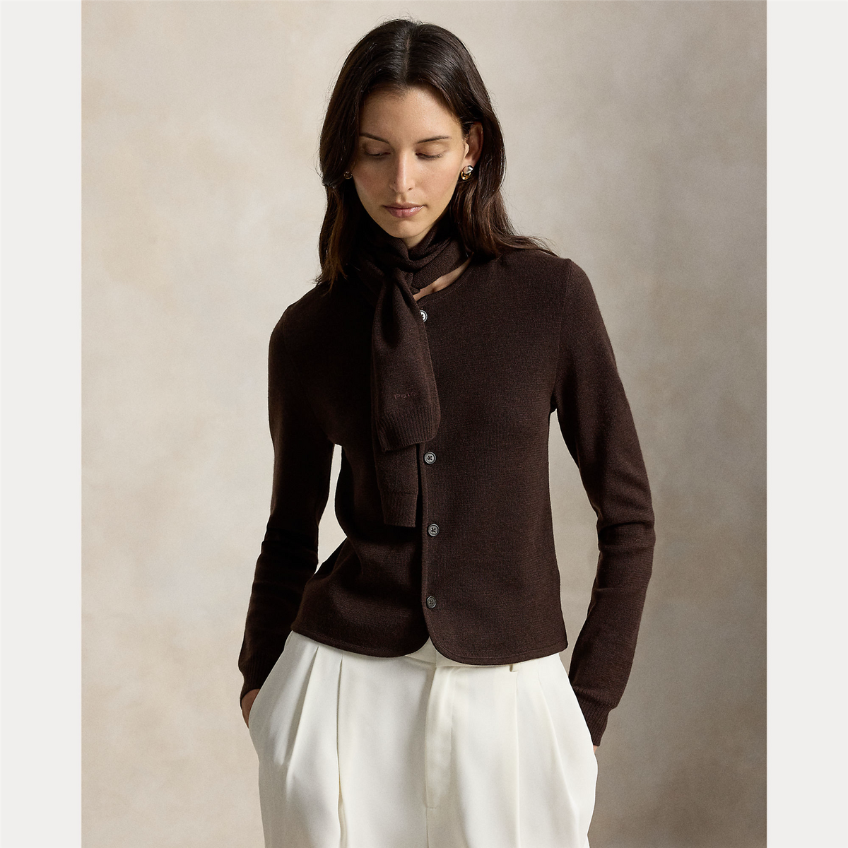 The Scarf Wool Cardigan