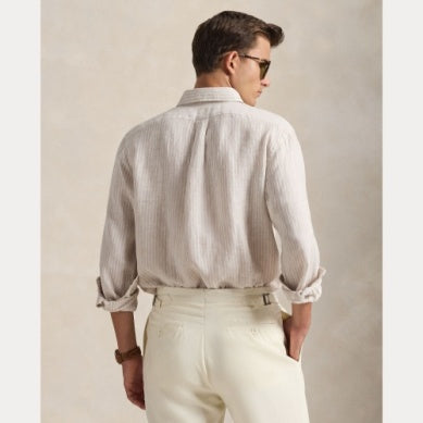 Custom Fit Striped Linen Shirt