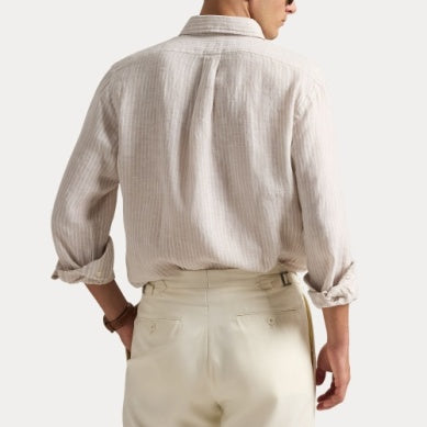 Custom Fit Striped Linen Shirt