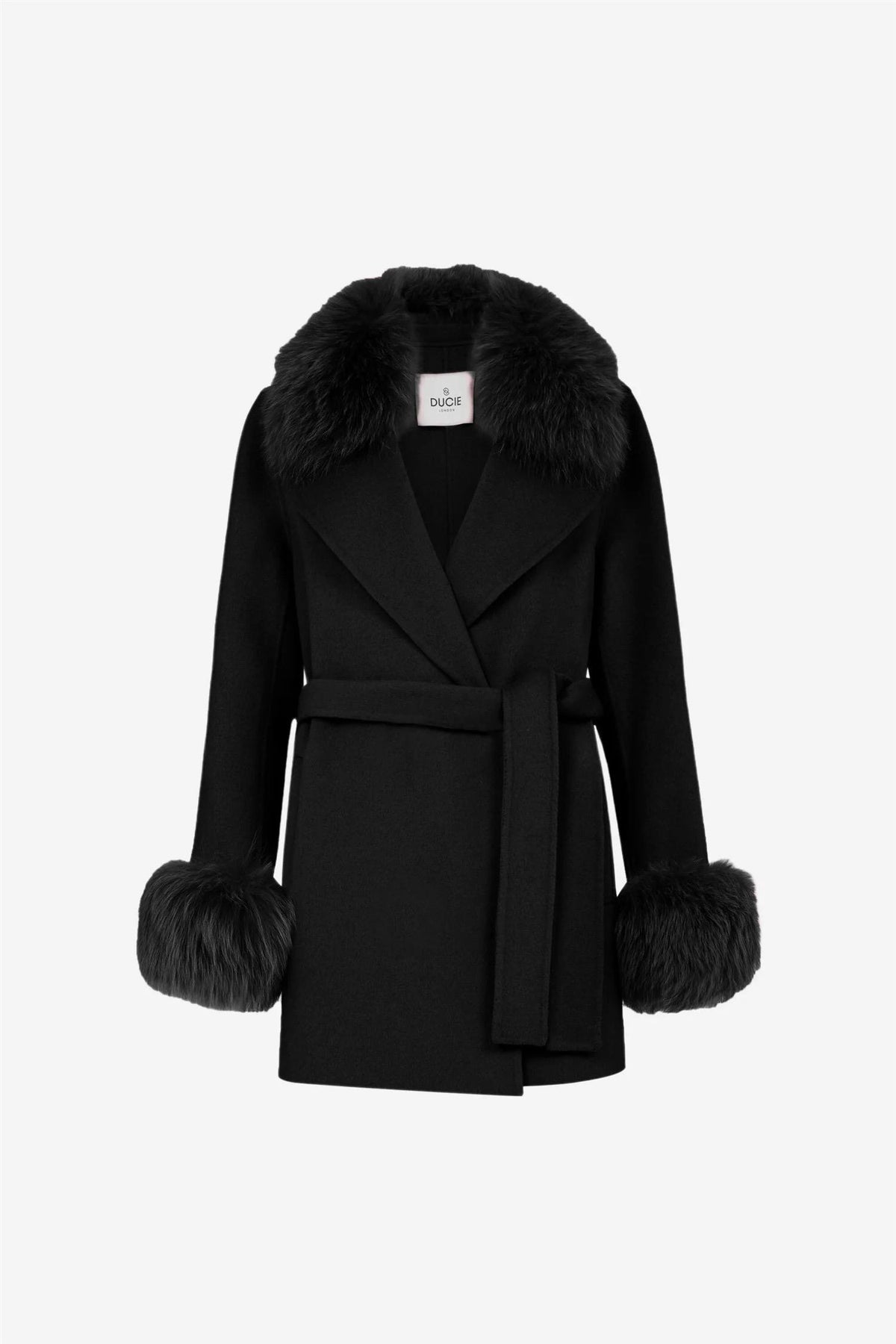 MARTA SHORT FAUX BLACK