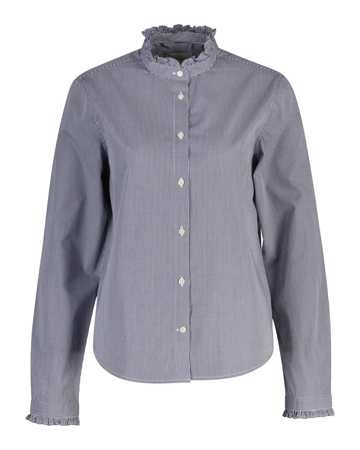 Reg Classic Polplin Frill Blouse