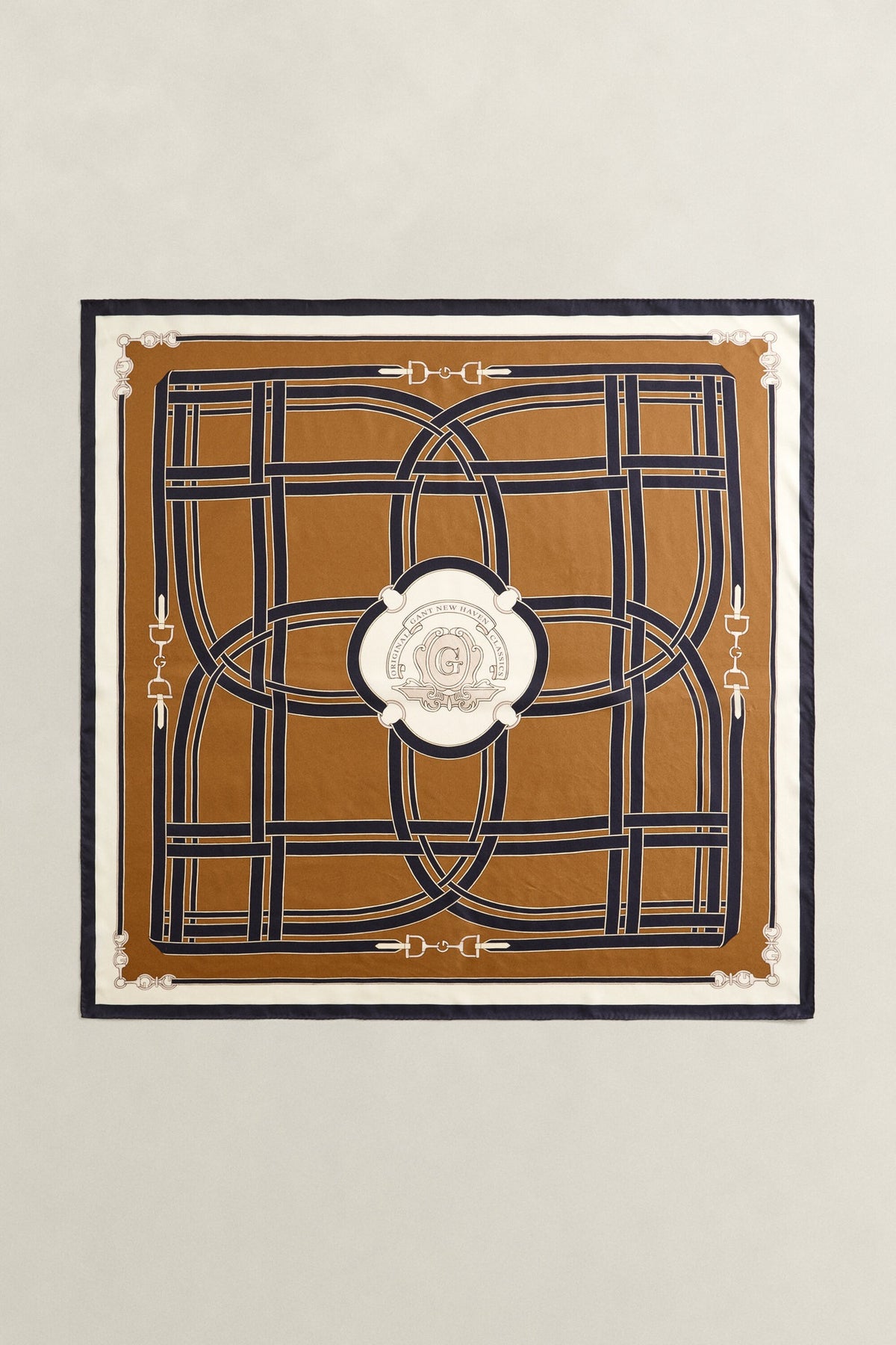 Chain  print silk scarf