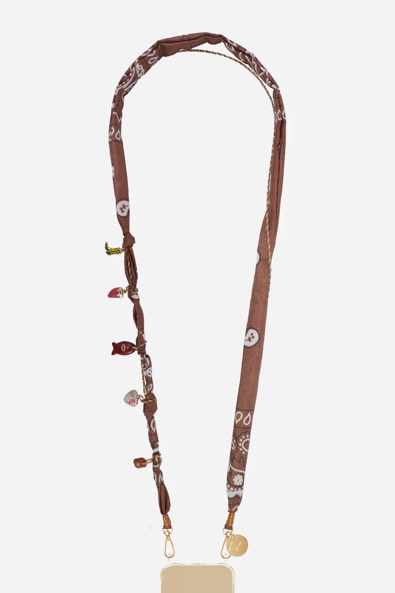 LAIA BANDANA MARRON CHARMS