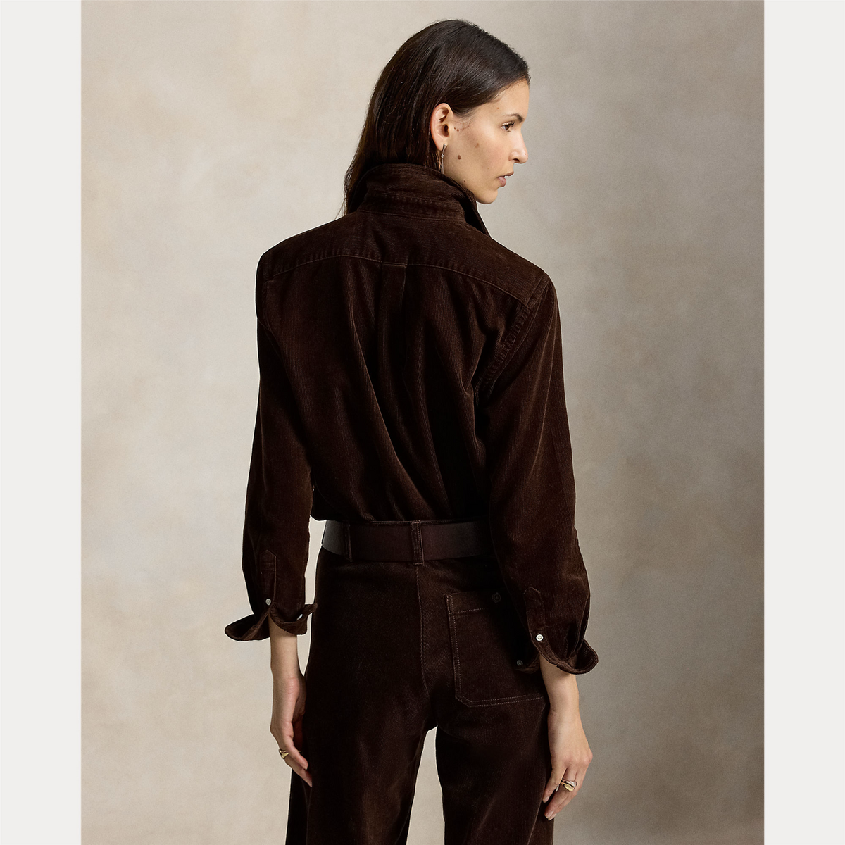 Classic fit cotton courdroy shirt